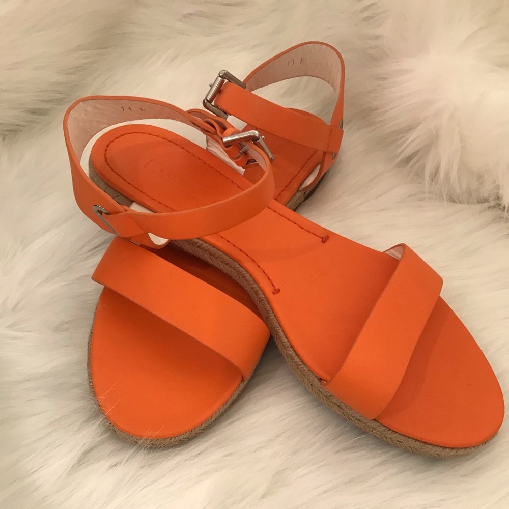 Ralph Lauren Collection orange espadrille sandals